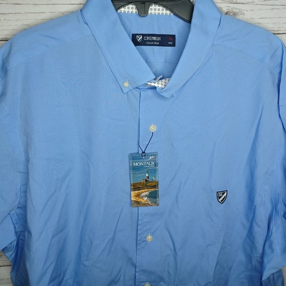 DANIEL CREMIEUX MONTAUK COLLECTION MEN'S SZ XL VISTA BLUE S/S SHIRT $85